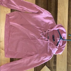 Plain pink crop sweater